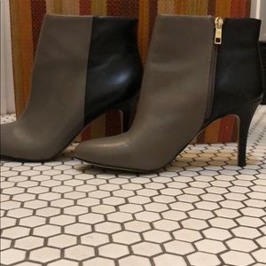 Ann Taylor high heel boots , black & gray